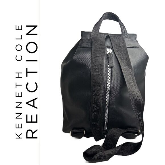 Kenneth Cole Reaction Black Drawstring Backpack - Picture 2 of 3
